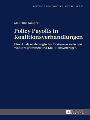 cover image of Policy Payoffs in Koalitionsverhandlungen